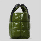 Luxe Quilted Puffer Mini Tote Versatile Urban Crossbody close-up product view