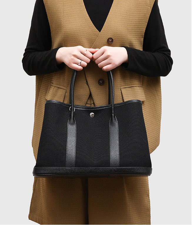 Signature Canvas & Leather Tote Minimalist Commuter Bag additional product view