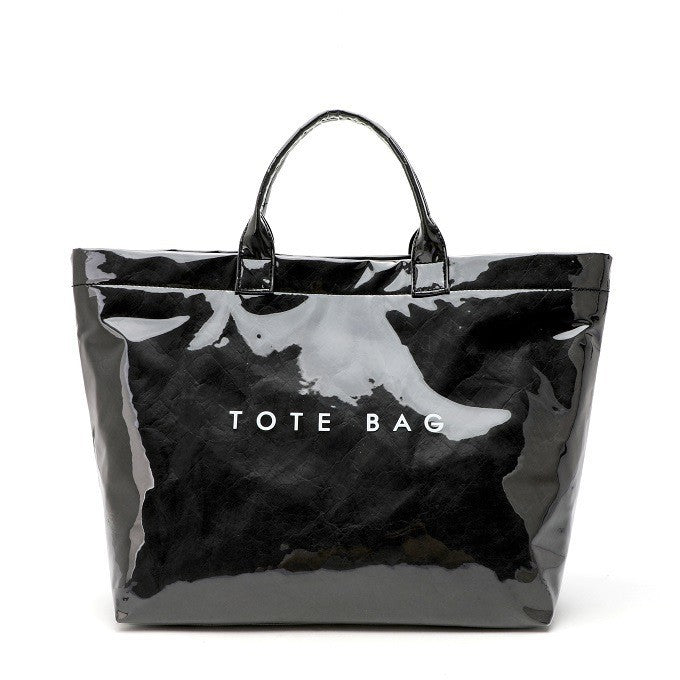 Modern Glossy Kraft Effect Tote Chic Commuter Carryall lifestyle product view