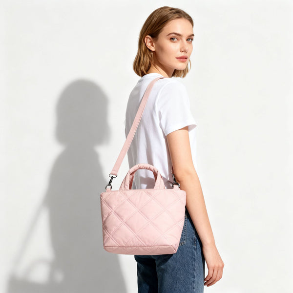 Noir Quilted Mini Tote Accessible Luxury Crossbody Bag additional product view