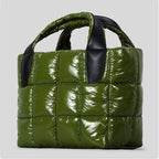 Luxe Quilted Puffer Mini Tote Versatile Urban Crossbody side product view