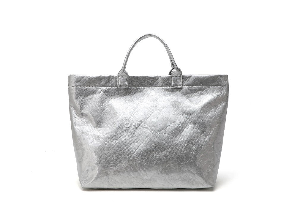 Modern Glossy Kraft Effect Tote Chic Commuter Carryall product view 44