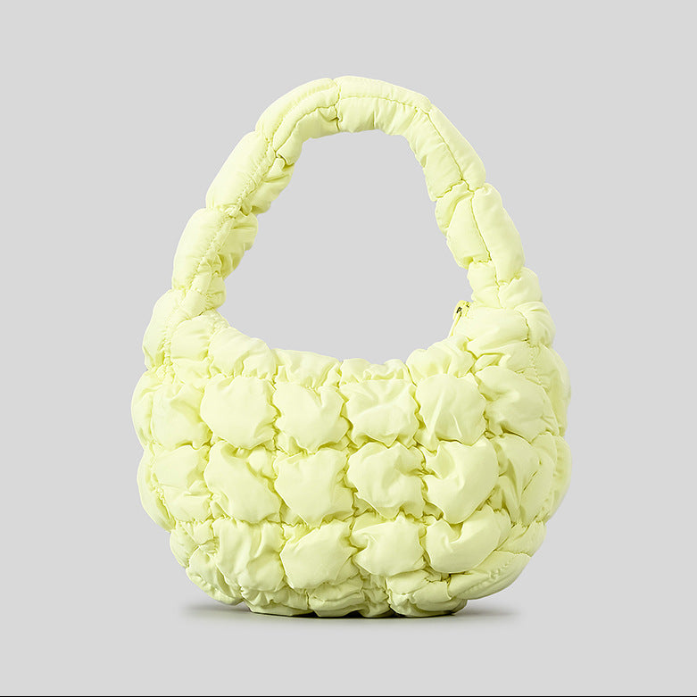 Lavender Puffy Quilted Hobo Bag Sophisticated Daily Shoulder Bag product view 11