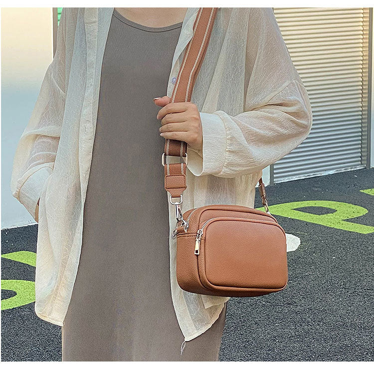 Luna Pebbled Leather Camera Crossbody Bag for Modern Commute detail product view