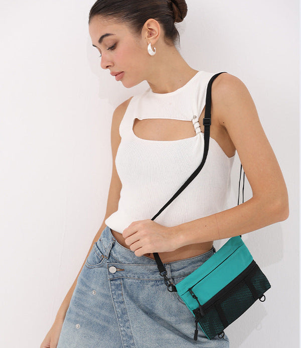 Aura Utility Sacoche Teal Minimalist Commuter Crossbody Bag additional product view