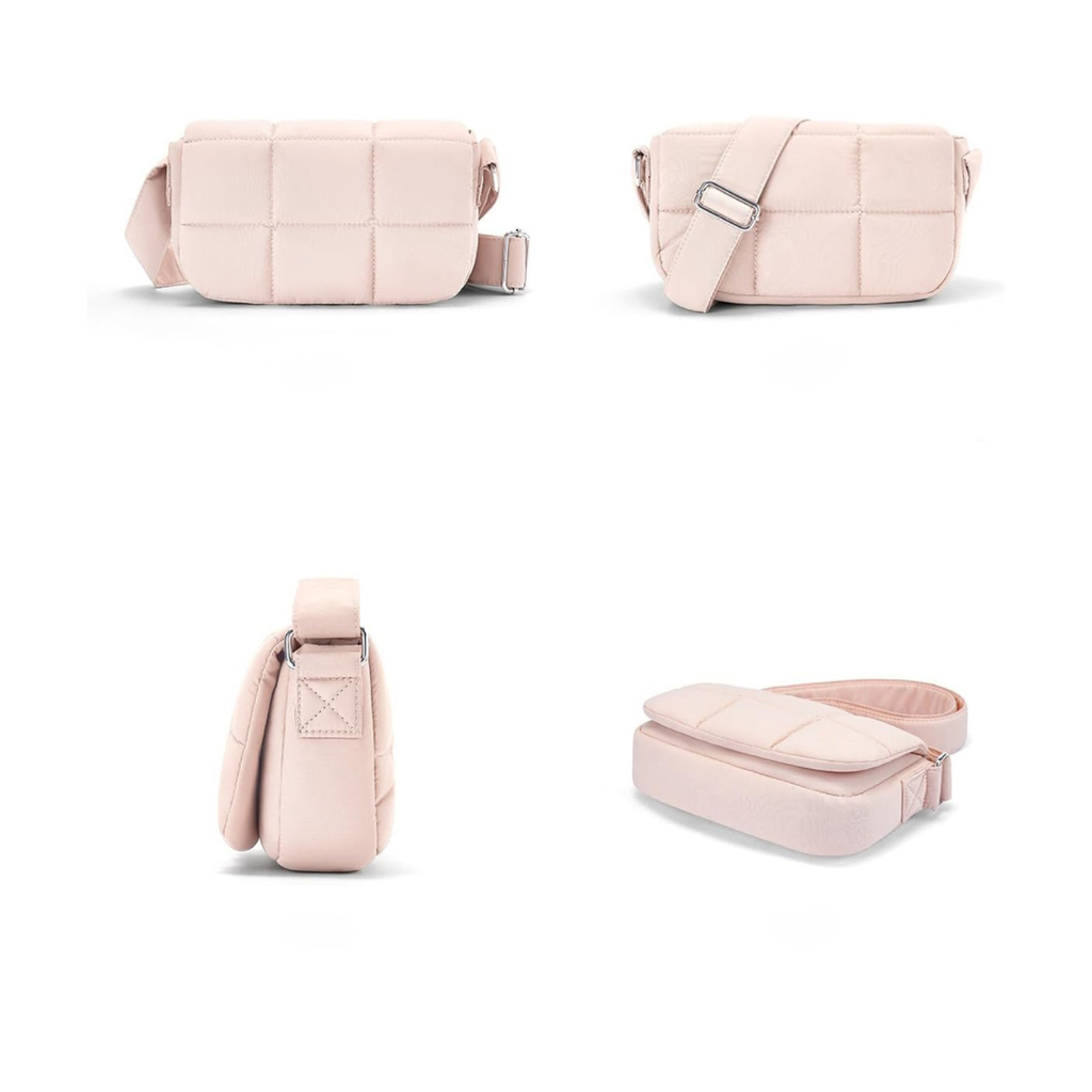 Aria Quilted Puffer Crossbody - Minimalist Commuter Bag