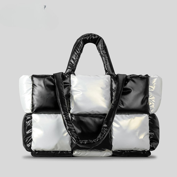 Aria Quilted Checkered Tote Urban Chic Shoulder Bag additional product view