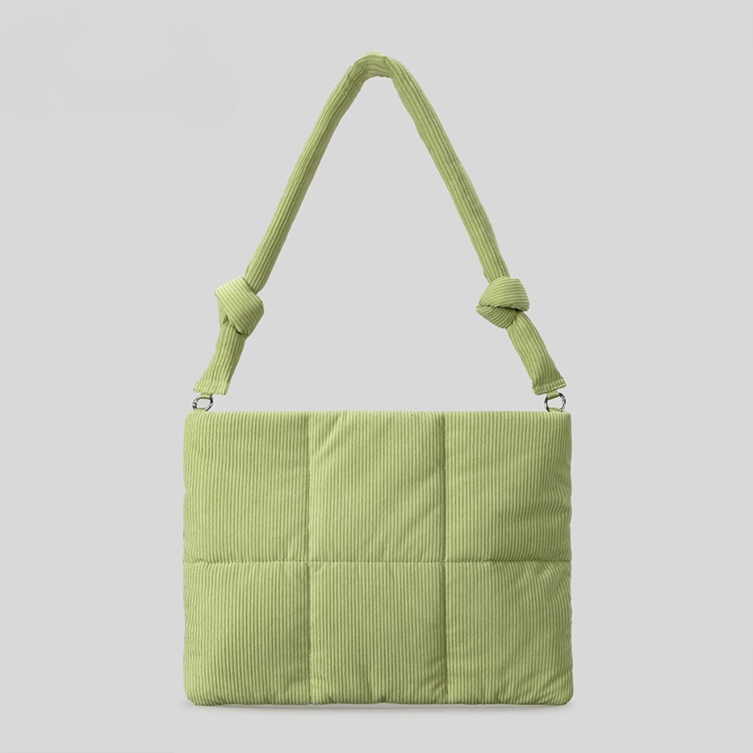 Lyra Corduroy Padded Shoulder Bag - Sophisticated Commute