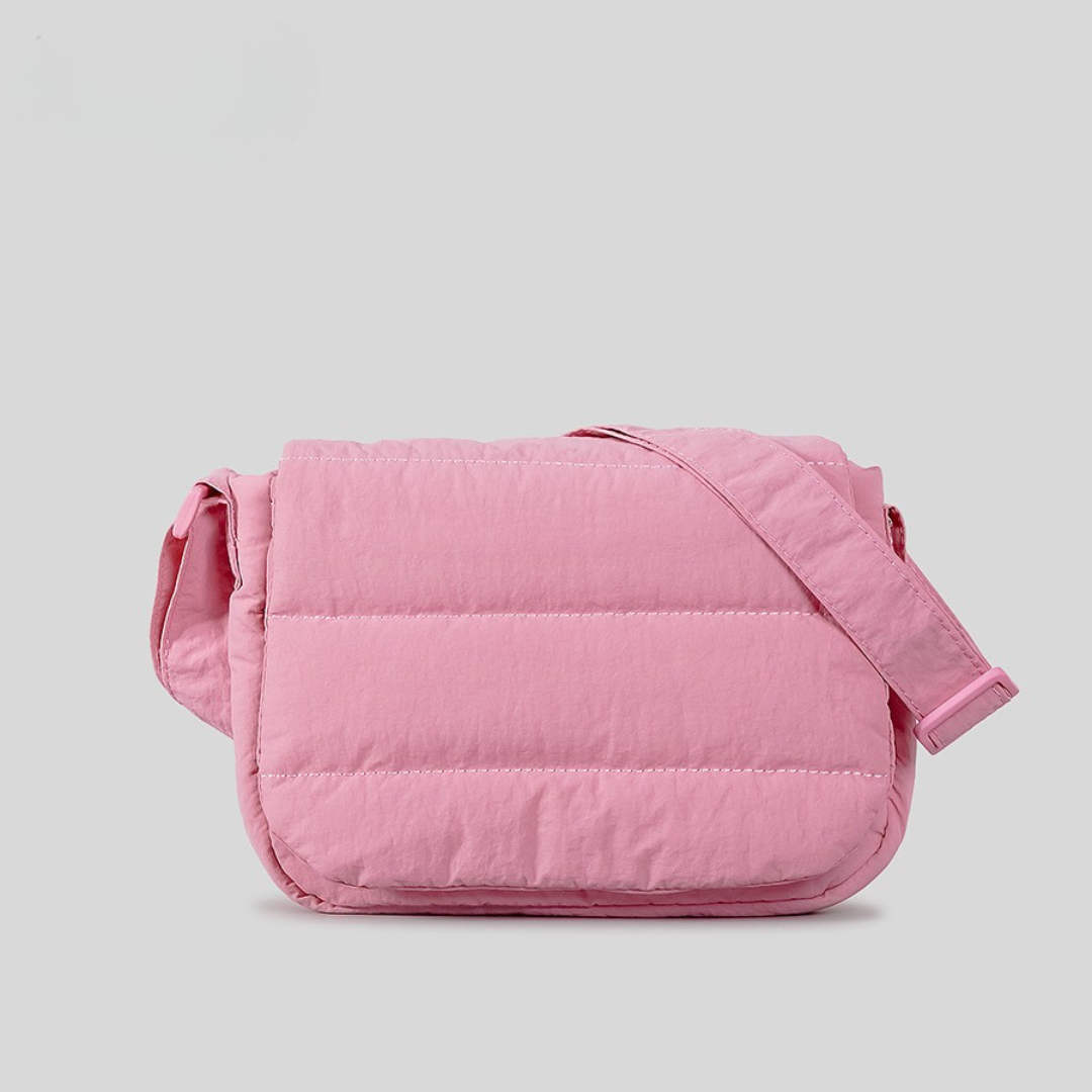 Elara Quilted Puffer Crossbody - Minimalist Chic Commuter Bag