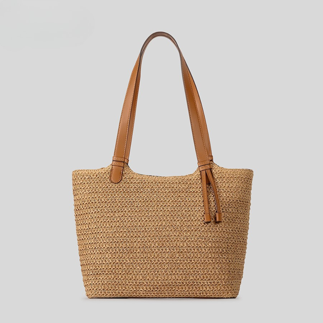 Aura Woven Straw Tote - Sophisticated Summer Commuter