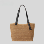 Aura Woven Straw Tote - Sophisticated Summer Commuter
