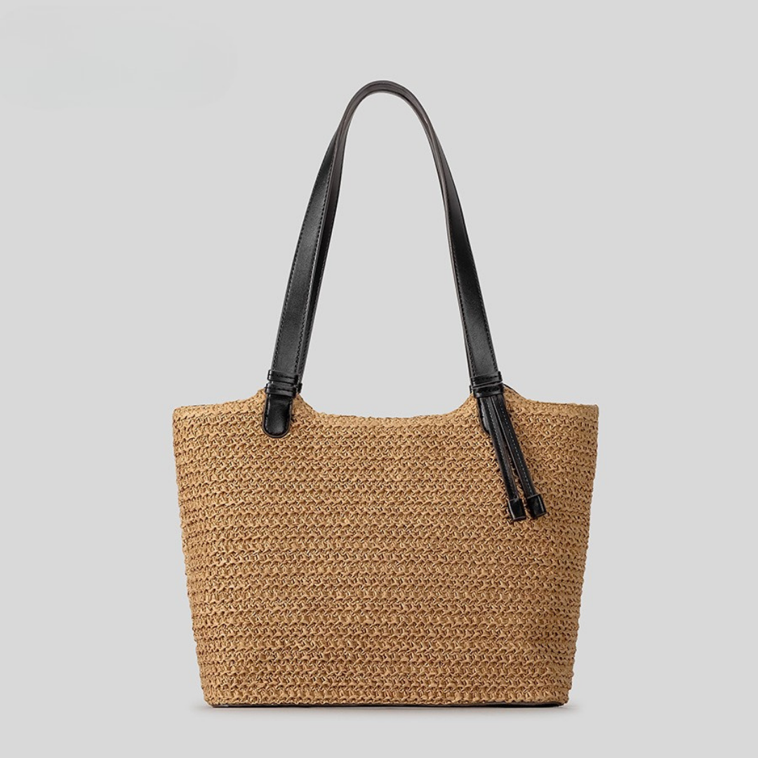 Aura Woven Straw Tote - Sophisticated Summer Commuter