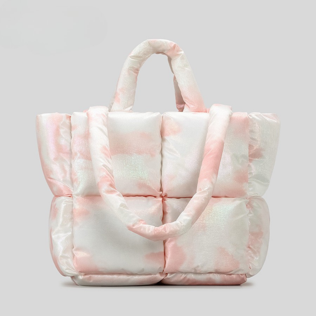 Aurelia Metallic Quilted Padded Tote | Chic Commuter Bag