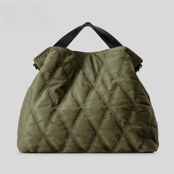 Aura Quilted Hobo Tote Elevated Caramel Commuter Bag additional product view