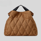 Aura Quilted Hobo Tote | Elevated Caramel Commuter Bag