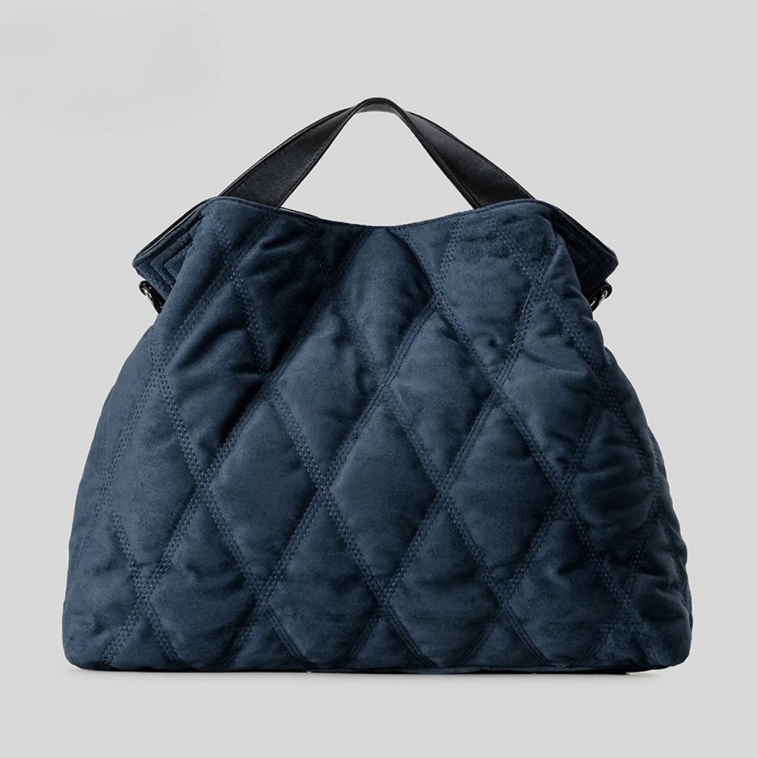 Aura Quilted Hobo Tote | Elevated Caramel Commuter Bag