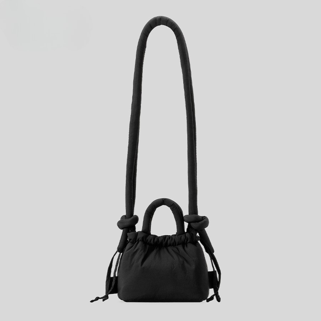 Azure Padded Knot Crossbody Bag Bold Mini Satchel for Women side product view