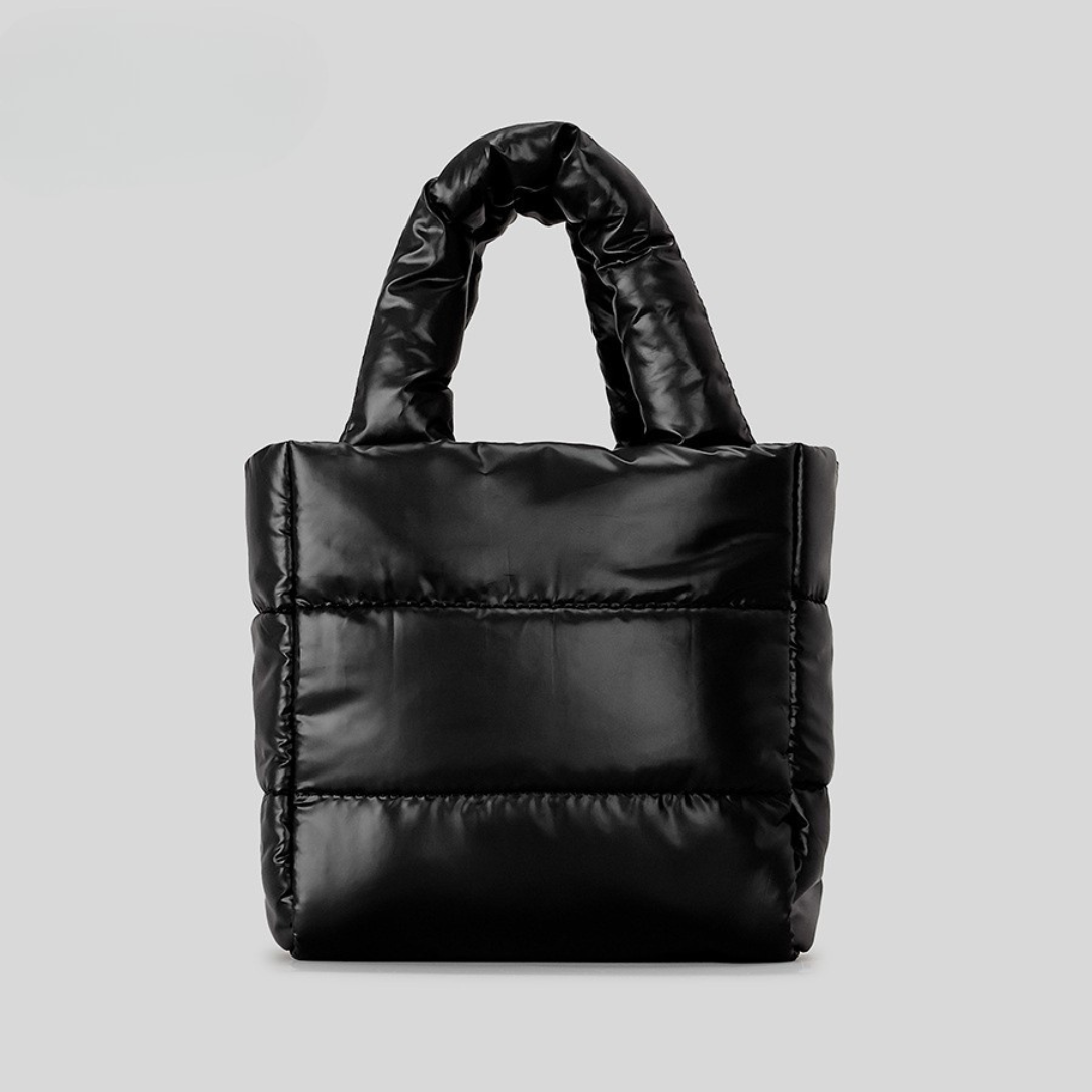 Aura Metallic Quilted Puffer Mini Tote for Urban Chic