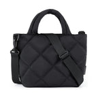 Noir Quilted Mini Tote Accessible Luxury Crossbody Bag detail product view