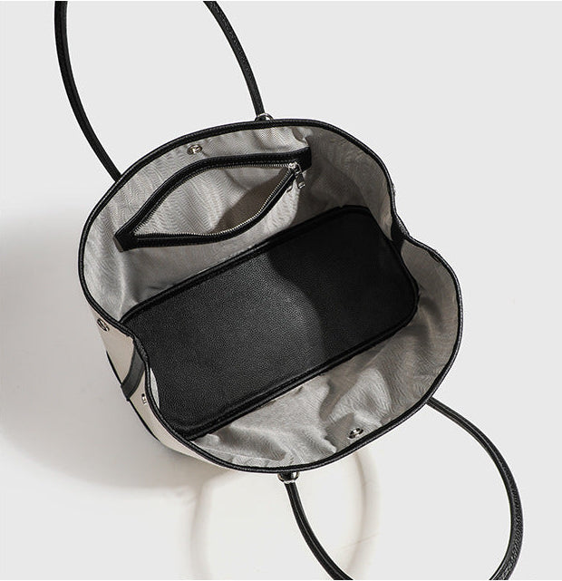 Signature Canvas & Leather Tote Minimalist Commuter Bag product view 8