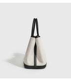 Signature Canvas & Leather Tote Minimalist Commuter Bag product view 18