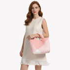 Geometric Woven Tote Bag close-up product view