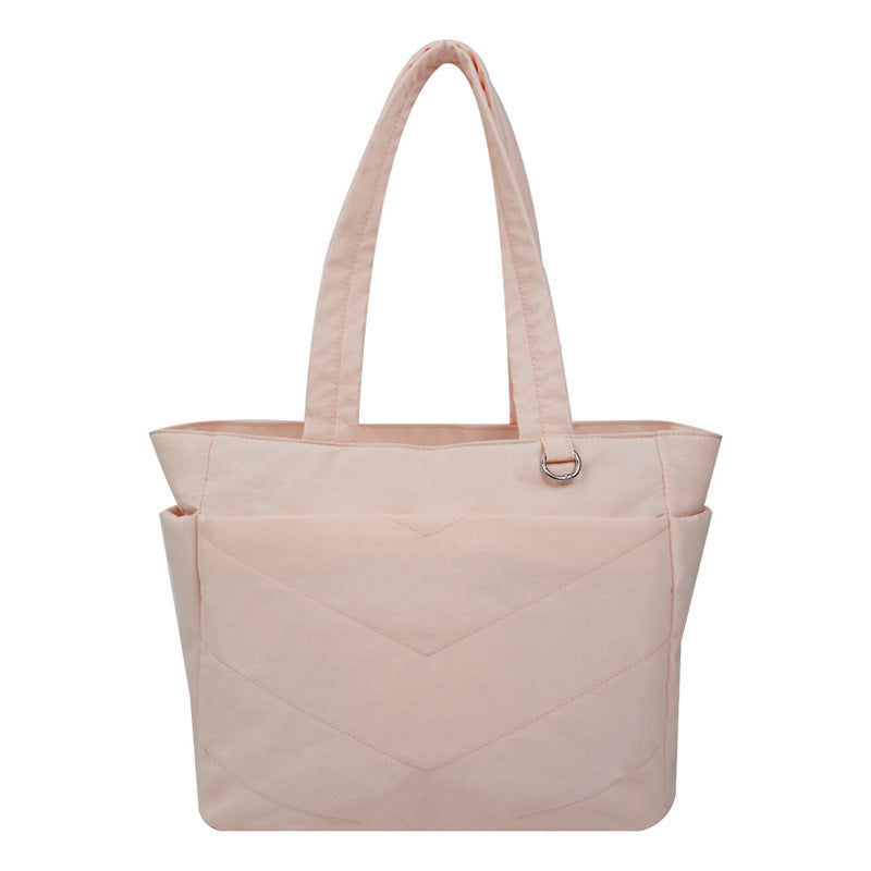 Aura Quilted Nylon Tote | Large Commuter Bag – Caprishe: Defined