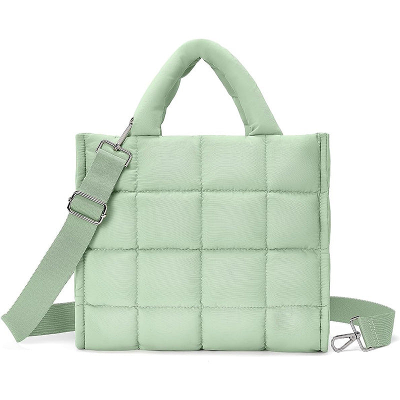 Lumière Padded Quilted Tote Everyday Versatile close-up product view