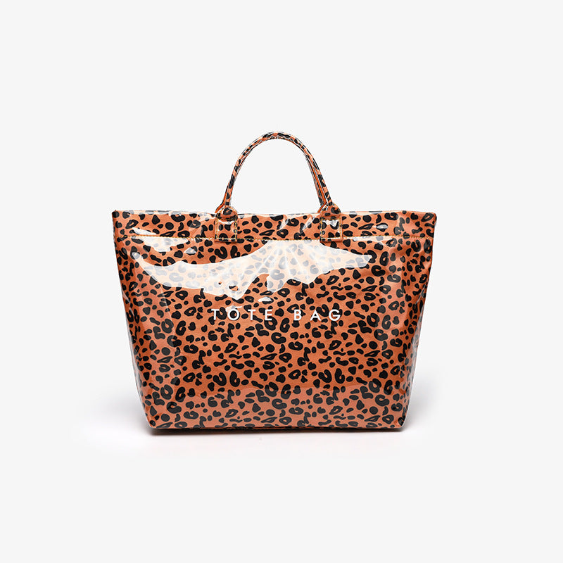 Modern Glossy Kraft Effect Tote Chic Commuter Carryall product view 40