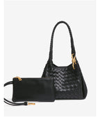 Aria Woven Leather Tote Elegant Shoulder Bag for Work product view 23