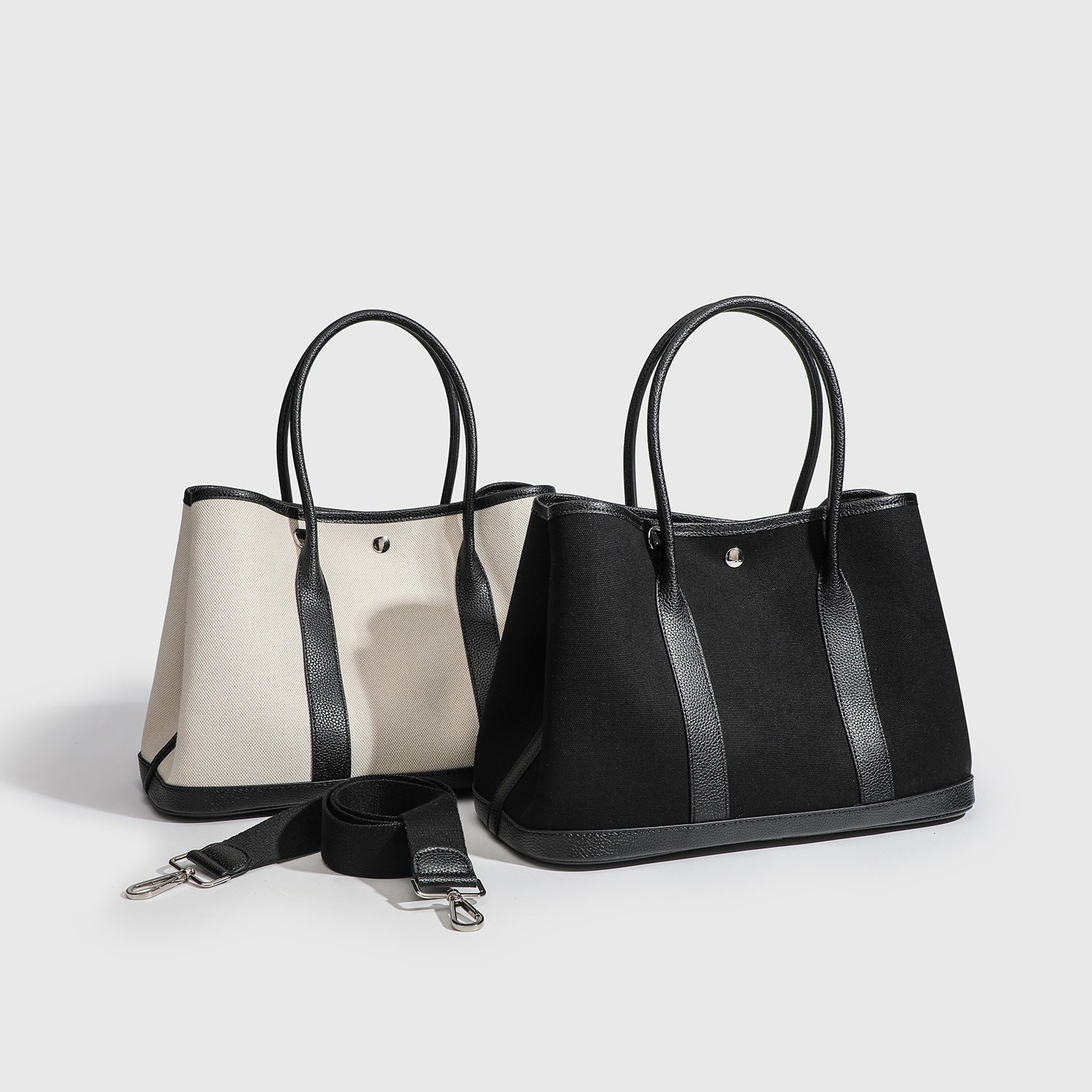 Signature Canvas & Leather Tote Minimalist Commuter Bag product view 9