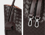 Verona Woven Leather Tote Elevated Minimalist Shoulder Bag product view 9