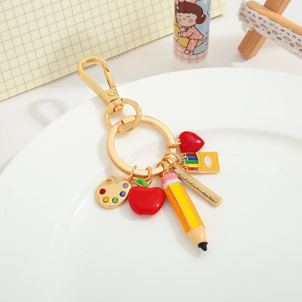 Luxe Artisan Enamel Bag Charm & Teacher Appreciation Keyring additional product view