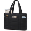 Aura Quilted Puffer Tote Elevated Commuter Bag for Women lifestyle product view