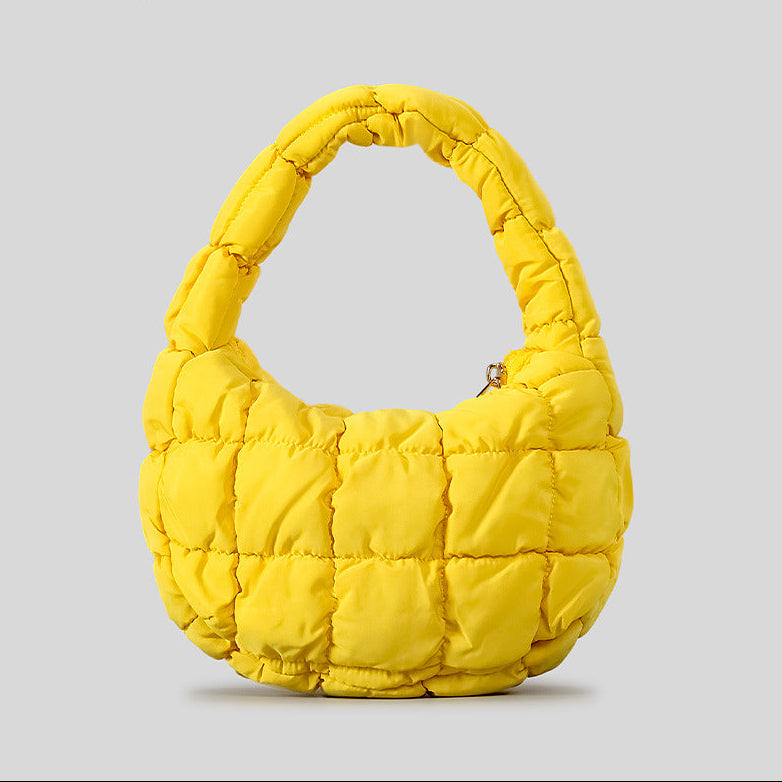 Lavender Puffy Quilted Hobo Bag Sophisticated Daily Shoulder Bag product view 7