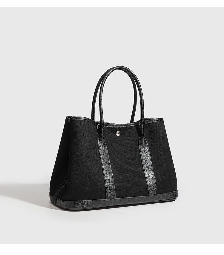 Signature Canvas & Leather Tote Minimalist Commuter Bag lifestyle product view