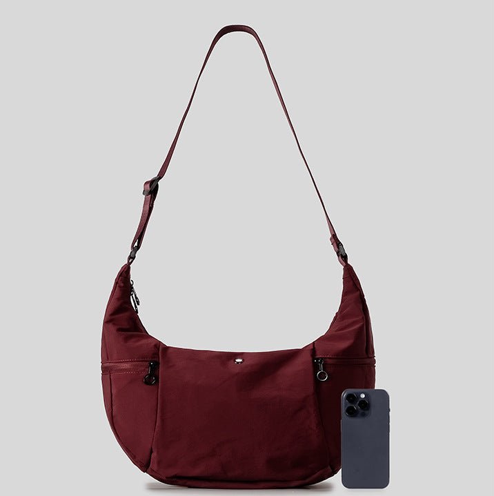 Luna Crescent Hobo Bag Elevated Nylon Commuter Crossbody product view 9