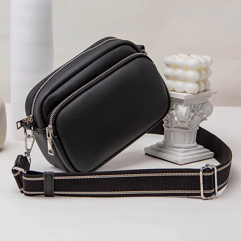 Luna Pebbled Leather Camera Crossbody Bag for Modern Commute side product view