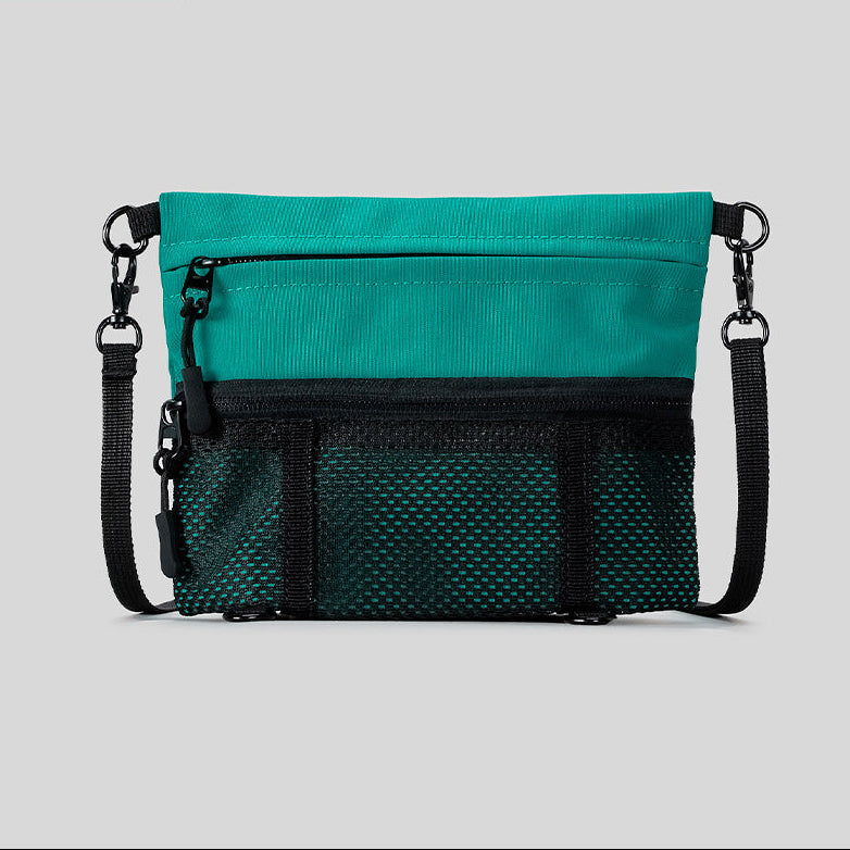 Aura Utility Sacoche Teal Minimalist Commuter Crossbody Bag detail product view