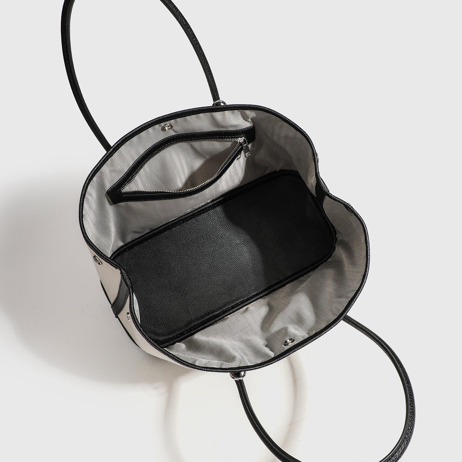 Signature Canvas & Leather Tote Minimalist Commuter Bag product view 12