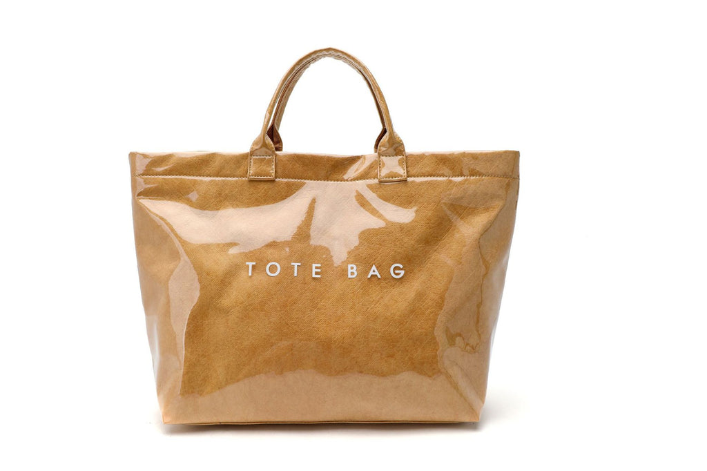 Modern Glossy Kraft Effect Tote Chic Commuter Carryall product view 16