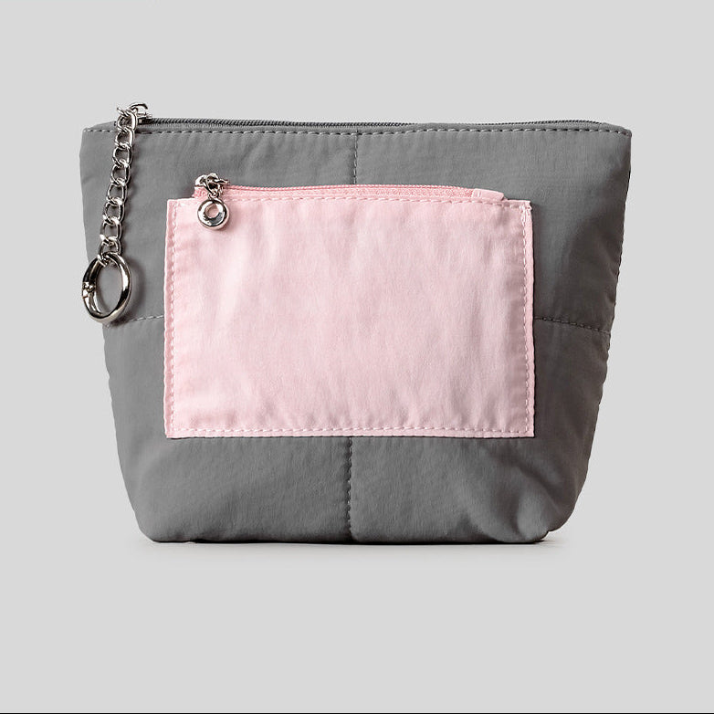 Serene Quilted Nylon Pouch Clutch for Urban Essentials side product view