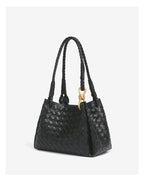Aria Woven Leather Tote Elegant Shoulder Bag for Work product view 25