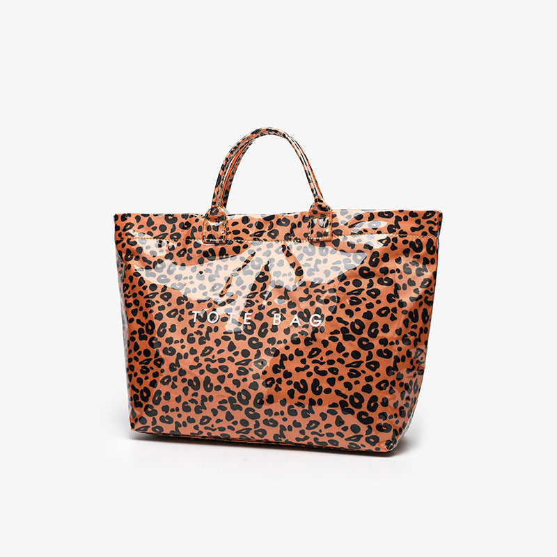 Modern Glossy Kraft Effect Tote Chic Commuter Carryall product view 38
