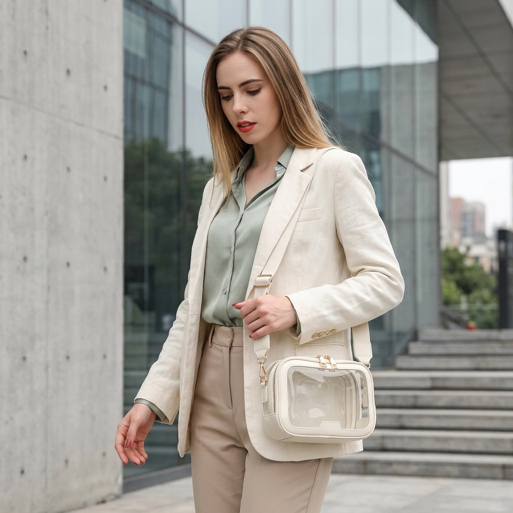 Avenue Clear Crossbody Bag Elevated Stadium Ready Style main product image
