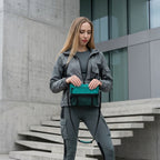 Aura Utility Sacoche Teal Minimalist Commuter Crossbody Bag main product image