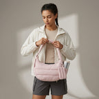 Aura Quilted Puffy Crescent Hobo Bag for Urban Commuting main product image