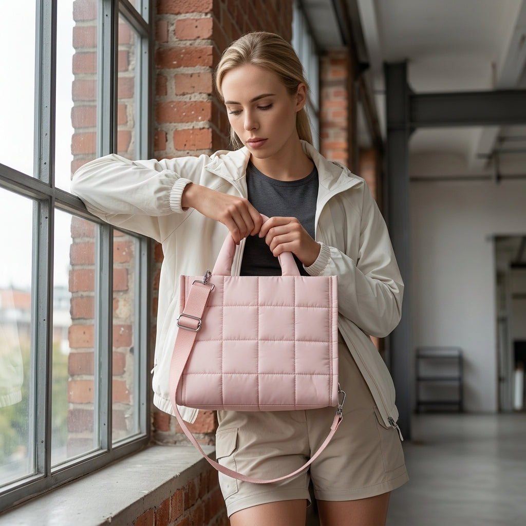 Lumière Padded Quilted Tote Everyday Versatile main product image