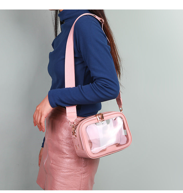 Avenue Clear Crossbody Bag Elevated Stadium Ready Style lifestyle product view