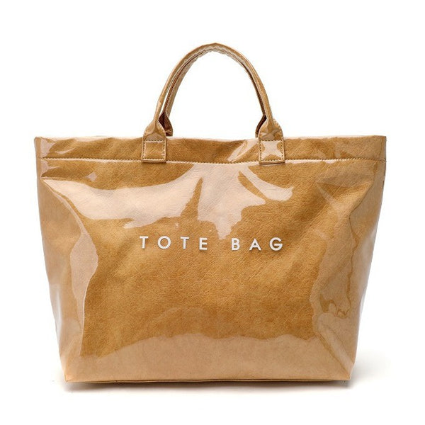 Modern Glossy Kraft Effect Tote Chic Commuter Carryall additional product view